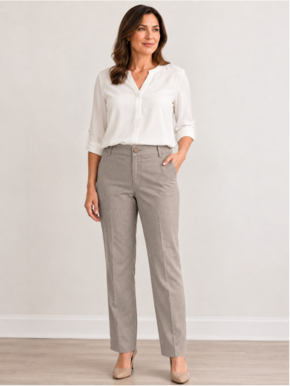 Lee Platinum Label Madelyn No-Gap Waist Petite Trouser Pants – Size 14P